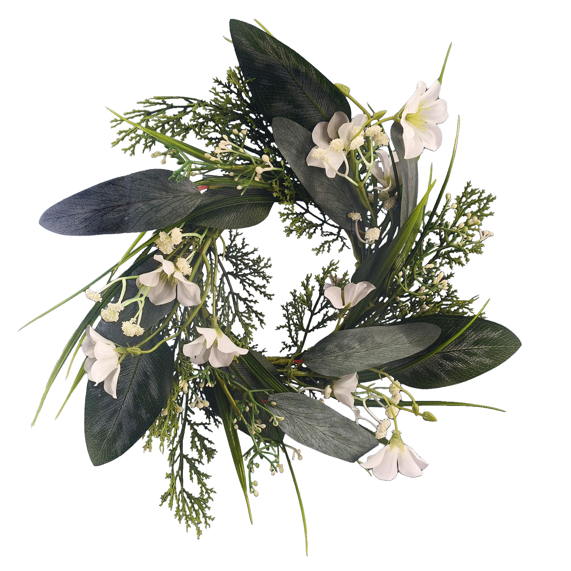 Mini White Baby's Breath & Eucalyptus Wreath by Ashland®